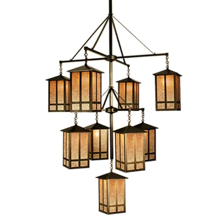Meyda Tiffany Church Street 9 Light 44" Wide Chandelier Craftsman Brown