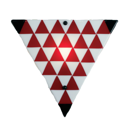 Meyda Tiffany 15" W Jester Wall Sconce Red / Black White Triangle