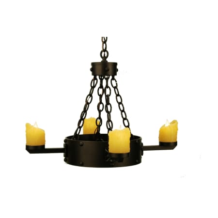 Meyda Tiffany 24.5" W Kingston 4 Light Chandelier Matte Copper Vein