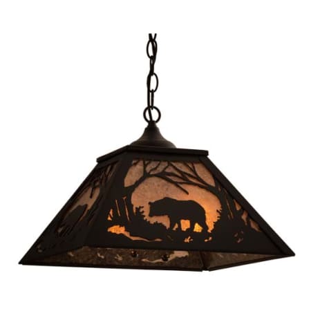 Meyda Tiffany Bear at Dawn 2 Light 22" Wide Pendant N/A