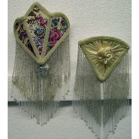 Meyda Tiffany Fabric and Fringe 2 Piece Night Light Set with Multi-colored Fabric Shade Tiffany