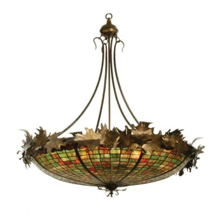 Meyda Tiffany Greenbriar Oak 8 Light 52" Wide Pendant Antique Copper