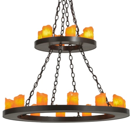 Meyda Tiffany Loxley 18 Light 36" Wide Pillar Candle Style Chandelier Timeless Bronze
