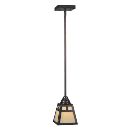 Meyda Tiffany 5" Square "T" Mission Mini Pendant Beige Craftsman