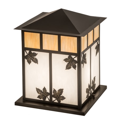 Meyda Tiffany Seneca 2 Light 15" Tall Pier Mount Post Light Craftsman Brown