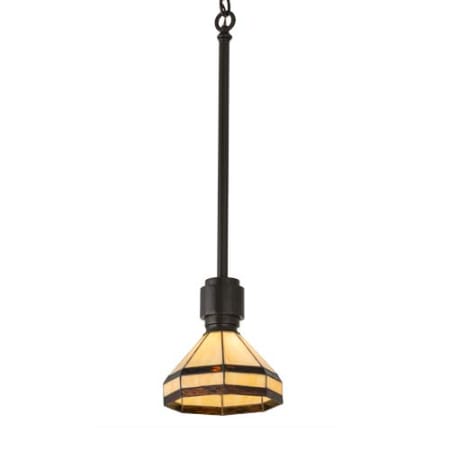 Meyda Tiffany Topridge 8" Wide Mini Pendant Craftsman Brown