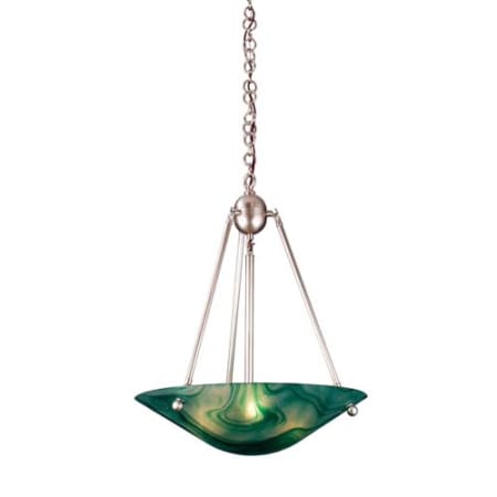 Meyda Tiffany Deco Ball 3 Light 22" Wide Pendant Nickel