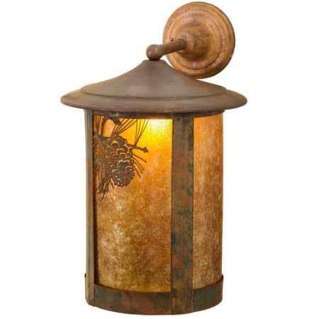 Meyda Tiffany Fulton Winter Pine 20" Tall Wall Sconce Vintage Copper