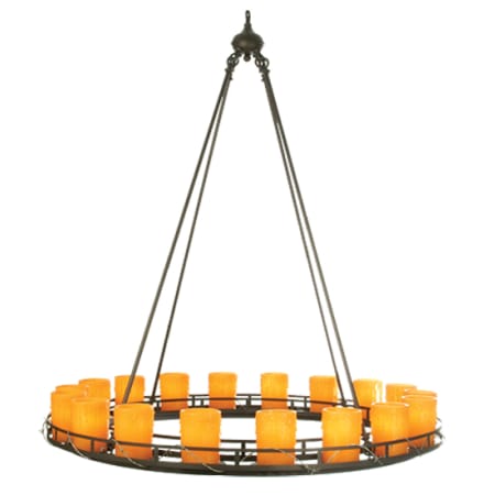 Meyda Tiffany Barbury Barbed Wire 18 Light 48" Wide Wrought Iron Candle Style Chandelier Wrought Iron