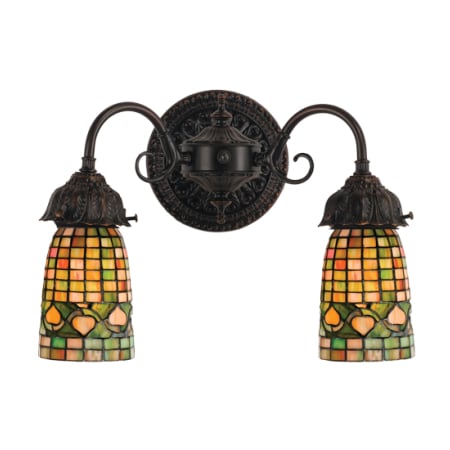 Meyda Tiffany Tiffany Acorn 2 Light 12" Tall Wall Sconce Mahogany Bronze