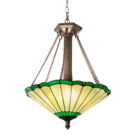 Meyda Tiffany Caprice 3 Light 17" Wide Pendant Mahogany Bronze