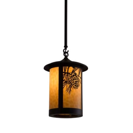 Meyda Tiffany Fulton 12" Wide Pendant Craftsman Brown