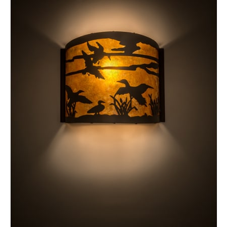 Meyda Tiffany Ducks in Flight 10" Tall Hand Crafted Wall Sconce Timeless Bronze