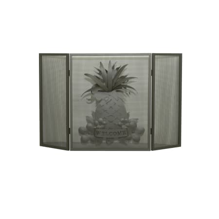 Meyda Tiffany 49" W X 30" H Welcome Pineapple Folding Fireplace Screen Wrought Iron