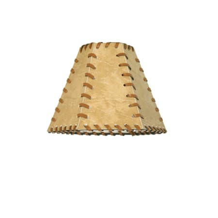 Meyda Tiffany 7" W X 5" H Faux Leather Tan Hexagon Replacement Shade Tan / Brown