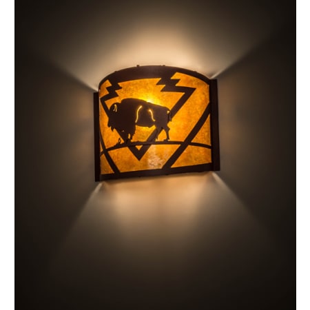 Meyda Tiffany Buffalo 9" Tall Wall Sconce Rust