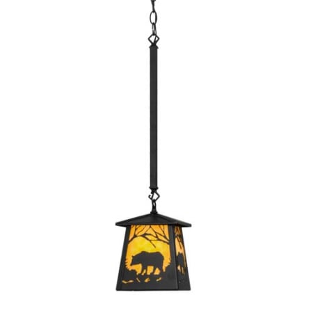 Meyda Tiffany Bear at Dawn 10" Wide Mini Pendant N/A