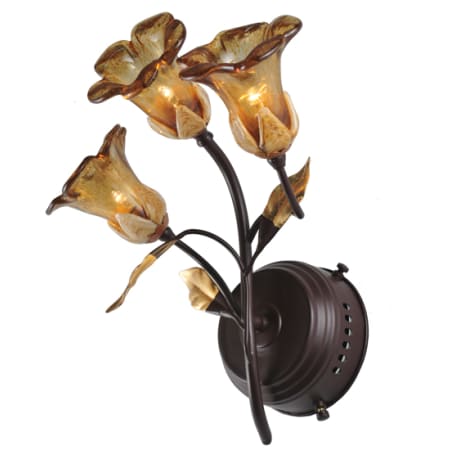 Meyda Tiffany Celestial Bouquet 3 Light 12" Tall Wall Sconce Black