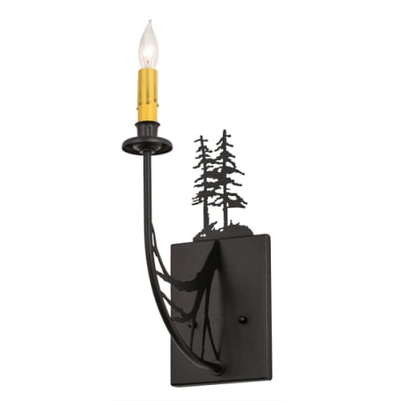 Meyda Tiffany Tall 14" Tall Wall Sconce Textured Black