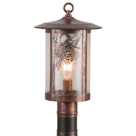 Meyda Tiffany Winter Pine 17" Tall Post Light N/A