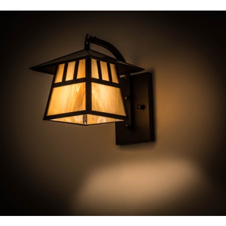 Meyda Tiffany Stillwater Double Bar Mission 10" Tall Wall Sconce Craftsman Brown