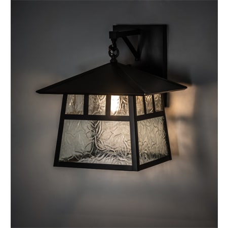 Meyda Tiffany Stillwater Double Bar Mission 19" Tall Wall Sconce Craftsman Brown