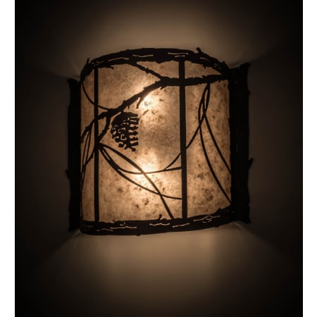 Meyda Tiffany Whispering Pines 2 Light 14" Tall Wall Sconce Timeless Bronze