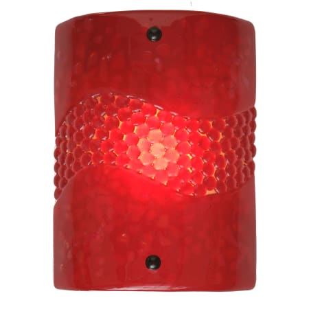 Meyda Tiffany 9" W Pietre Fused Glass Wall Sconce Red Pebbles