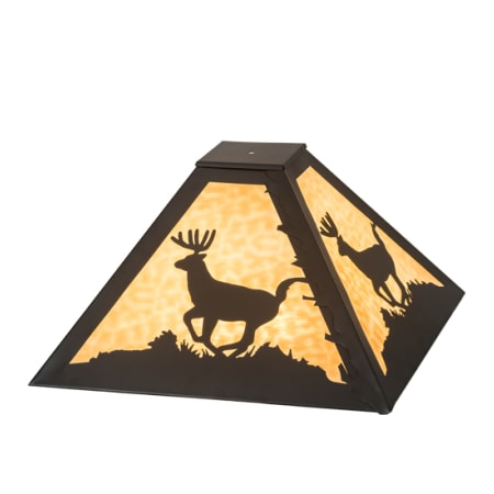Meyda Tiffany Lone Deer 13" Tall Lamp Shade Timeless Bronze
