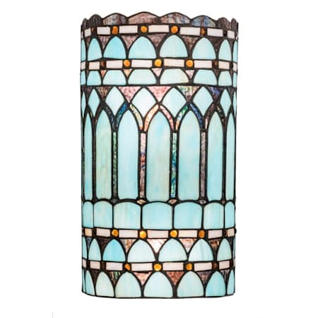 Meyda Tiffany Aello 2 Light 8" Wide Hand-Crafted Wall Sconce with Stained Glass Multi- Colored