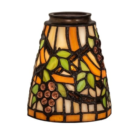 Meyda Tiffany 4" Wide Jeweled Grape Fan Light Shade Beige Purple