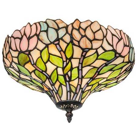 Meyda Tiffany Wisteria 12" Flushmount Multi Color