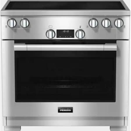 Miele 36 Inch Wide 5.3 Cu. Ft. Slide In Fingerprint Resistant Induction Range with Rapid Preheat and Cool-Touch Fronts Stainless Steel
