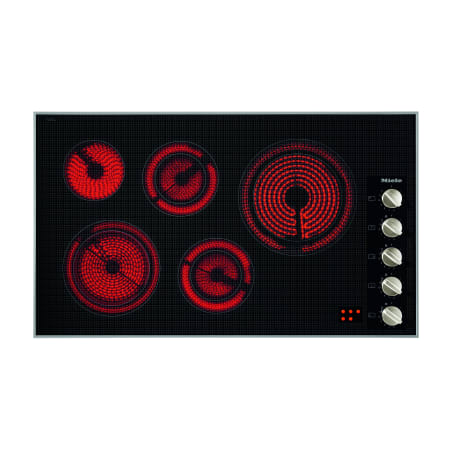 Miele 36 Inch Wide 5 Burner 208 Volt Electric Cooktop Stainless Steel