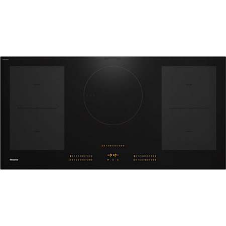 Miele 42 Inch Wide 5 Burner Induction Cooktop with Twin Booster and Top Mounted Controls Black