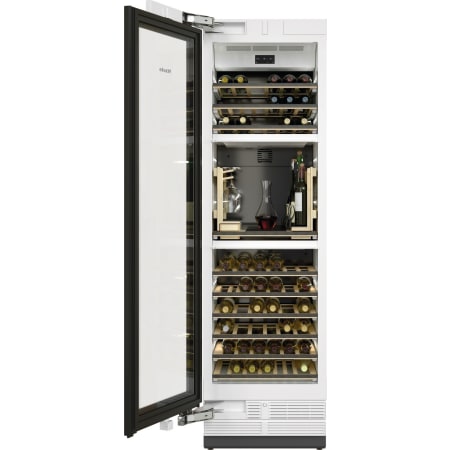 Miele 24 Inch Wide Left Hinge Built-In Wine Cooler Panel Ready
