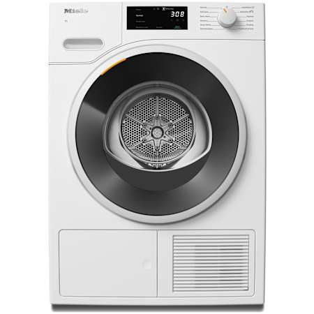 Miele T1 24 Inch Wide 4.26 Cu. Ft. Energy Star Certified Electric Heat Pump Dryer with Wash2Dry Technology Lotus White