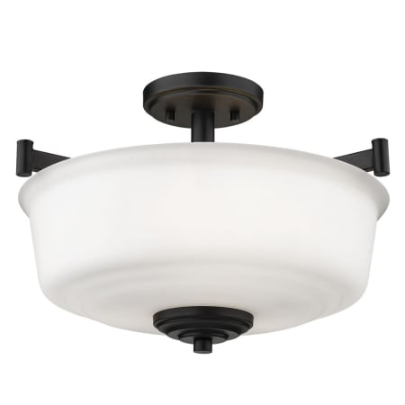 Millennium Lighting Burbank 3 Light 17" Wide Semi-Flush Ceiling Fixture Matte Black