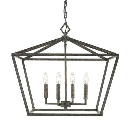 Millennium Lighting Ritner 4 Light 23" Wide Geometric Pendant Antique Silver