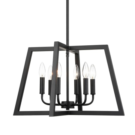 Millennium Lighting 6 Light 28" Wide Pendant Matte Black