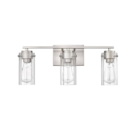 Millennium Lighting Serena 3 Light 22" Wide Vanity Light with Clear Glass Shades Brushed Nickel