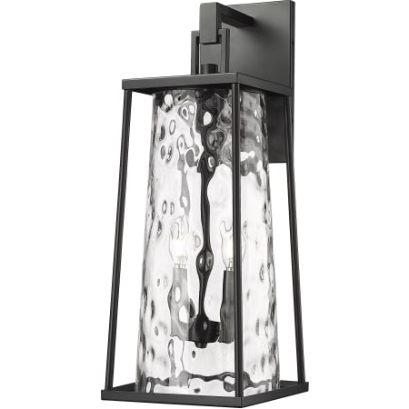 Millennium Lighting Dutton 2 Light 24" Tall Outdoor Wall Sconce with Water Glass Shade - ADA Compliant Powder Coated Black