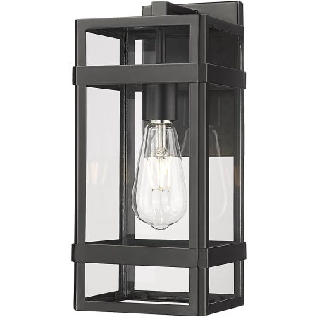 Millennium Lighting Payton 14" Tall Outdoor Wall Sconce with Clear Glass Shade - ADA Compliant Powder Coated Black