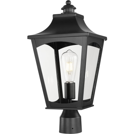 Millennium Lighting Curry 20" Tall Post Light with Clear Glass Shade Powder Coated Black