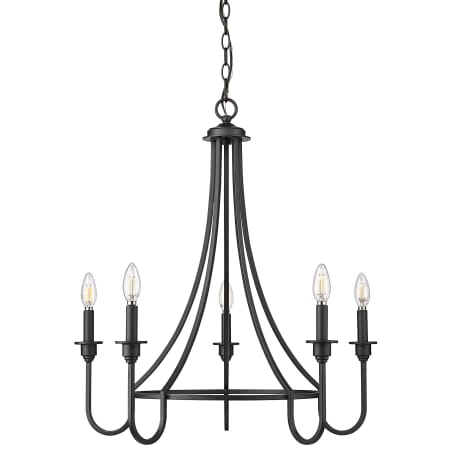 Millennium Lighting Artemis 5 Light 26" Wide Taper Candle Style Chandelier Matte Black