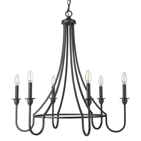 Millennium Lighting Artemis 6 Light 30" Wide Taper Candle Style Chandelier Matte Black
