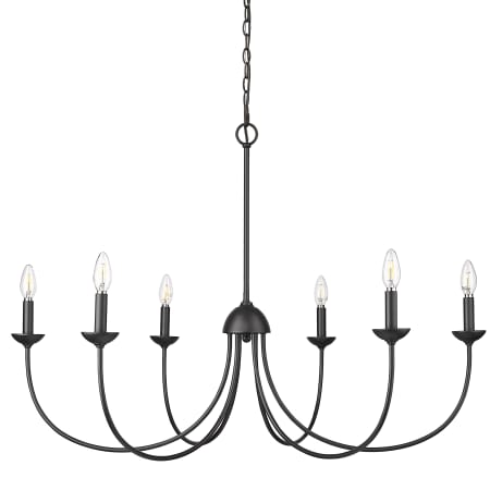Millennium Lighting Huxley 6 Light 29" Wide Taper Candle Style Chandelier Matte Black