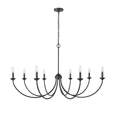 Millennium Lighting Huxley 8 Light 52" Wide Taper Candle Style Chandelier Matte Black