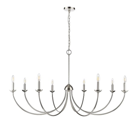 Millennium Lighting Huxley 8 Light 52" Wide Taper Candle Style Chandelier Polished Nickel