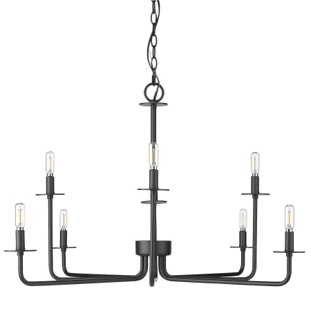Millennium Lighting Marceline 8 Light 38" Wide Taper Candle Style Chandelier Matte Black